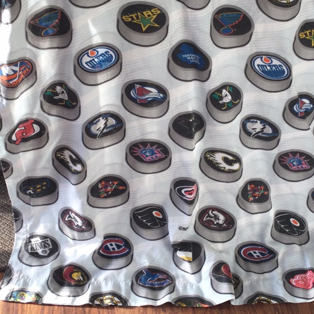 NHL Hockey Puck Window Curtains 40x65
